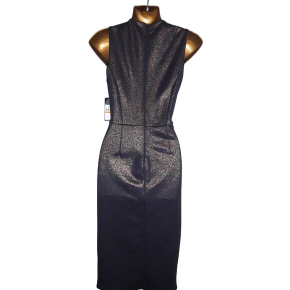 NWT Sz S Rachel Roy AUGUSTINE Cadet Ruffle Scuba Combo Dress - Picture 7 of 8